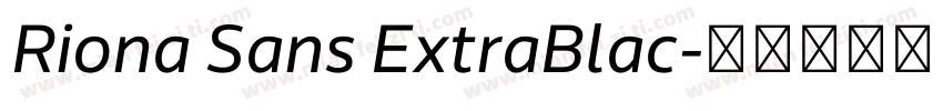 Riona Sans ExtraBlac字体转换